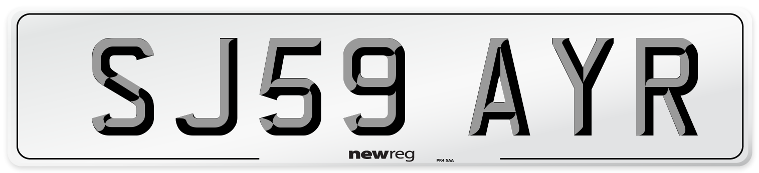 SJ59 AYR Number Plate from New Reg